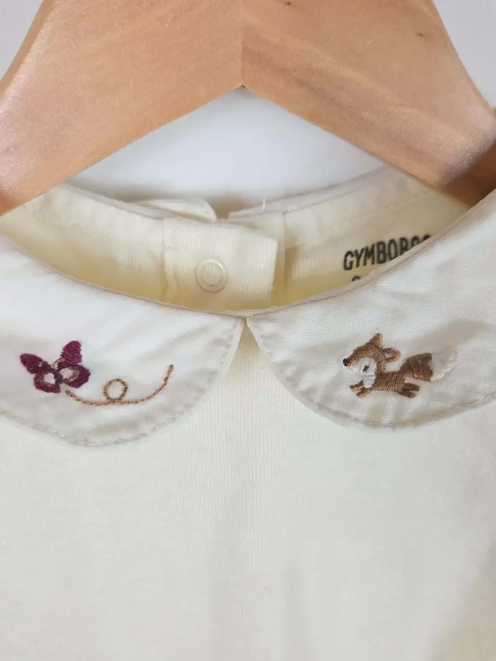 Gymboree Baby 6-12M Fox Velour Pants & Peter Pan Collar Bodysuit 2pc Set